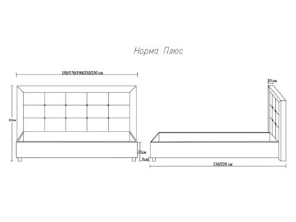 Кровать Димакс Норма + Сапфир с подъемным механизмом 200х200
