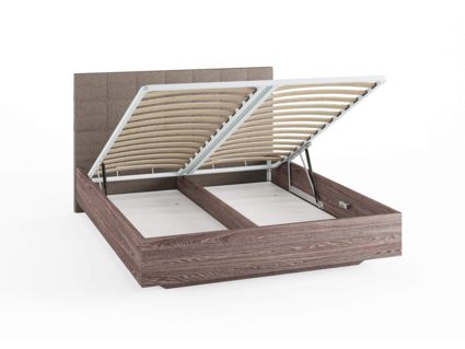 Кровать Сонум Luiza Ясмунд + Кашемир Бежевый (с подъемным механизмом) 80х200