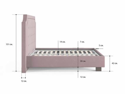 Кровать Сонум Elysium Фултон Графит 140х200