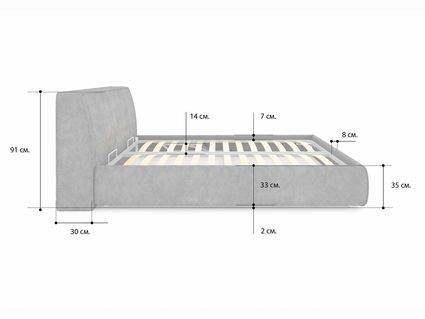 Кровать Сонум Altea Рогожка Мокко 160х200