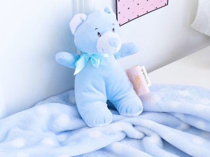 Покрывало Софи де Марко Тедди (голубое) 100х150