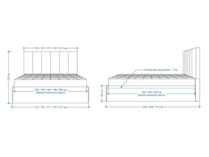 Кровать Lonax Милана велюр Dolly-17 (с подъемным механизмом)