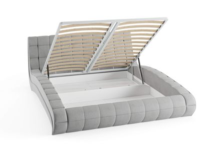 Кровать Сонум Milano Экокожа Графит (с подъемным механизмом) 80х190