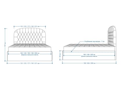 Кровать Lonax Венеция велюр Dolly-1 (с подъемным механизмом) 120х195
