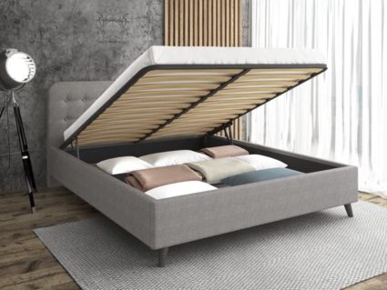 Кровать Sontelle Style Kipso Malta grey с подъемным механизмом 120х190