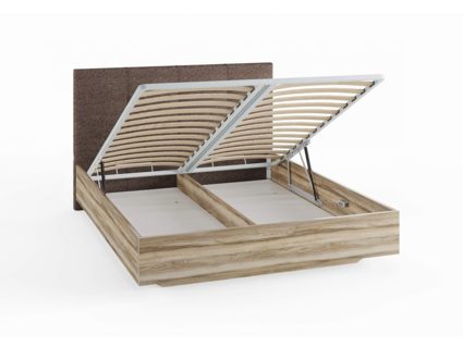 Кровать Сонум Victoria Ясень Ориноко + Кашемир Бежевый (с подъемным механизмом) 200х190